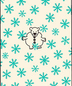 Whimsical Bear and Snowflakes Cream Rug