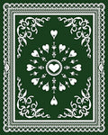 Elegant White Lace Heart Garland Rug