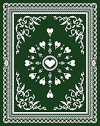 Elegant White Lace Heart Garland Rug