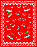 Red Christmas Santa Hat Scatter Rug
