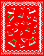 Red Christmas Santa Hat Scatter Rug