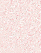Ornate Blush Pink Rococo Swirl Rug
