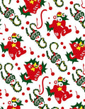 Whimsical Red Cherry Character Sprites Rug