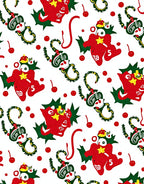 Whimsical Red Cherry Character Sprites Rug