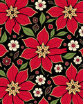 Bold Red Floral Bloom Garden Rug