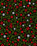 Red White Floral Foliage All Over Rug