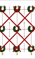 Christmas Green Wreath Lattice Rug