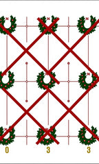 Christmas Green Wreath Lattice Rug