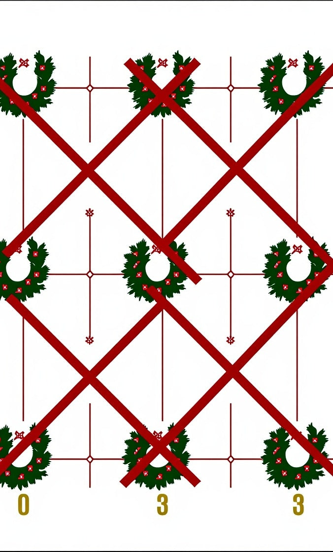 Christmas Green Wreath Lattice Rug