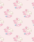 Sweet Pink Koi Fish Swirl Rug