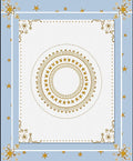 Golden Celestial Starburst Medallion Rug