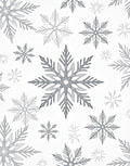Silver Snowflake Cluster Artful Rug