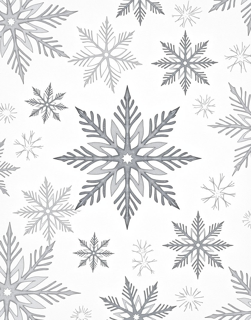Silver Snowflake Cluster Artful Rug