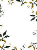 Gold leaf corner vine detail Rug