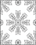 Monochromatic Art Deco Floral Radial Rug