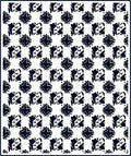 Abstract Black White Geometric Squares Rug