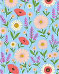 Coral Pink Daisy Lavender Field Rug