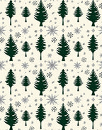 Forest Pine Snowflake Repeat Rug