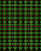 Green Tartan Christmas Tree Repeat Rug