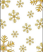 Golden Snowflake Winter Cluster Rug