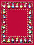 Festive Gnome Border Christmas Rug
