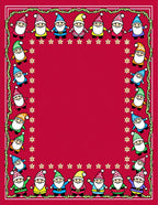 Festive Gnome Border Christmas Rug