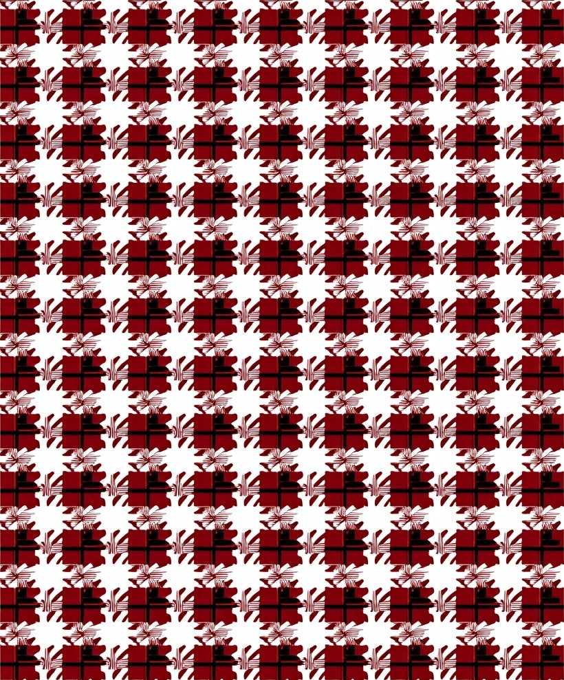 Classic Red Houndstooth Rug