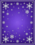 Sparkling White Snowflake Violet Burst Rug