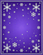 Sparkling White Snowflake Violet Burst Rug