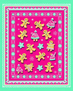 Sweet Gingerbread Christmas Holiday Icons Rug