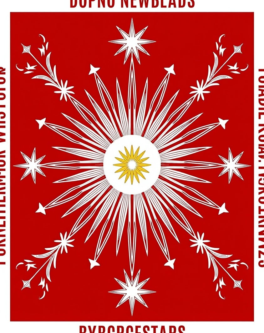 Radiant Sunburst Star Garden Rug
