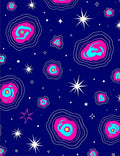 Cosmic Pink Galaxy Swirl Rug