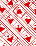 Festive Red Santa Hat Geometric Lines Rug