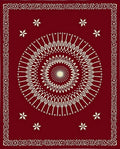 Crimson Medallion Star Border Rug
