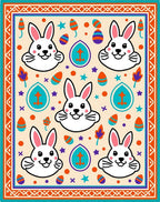 Whimsical Bunny Easter Egg Jubilee Rug