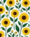 Bold Yellow Sunflower Botanical Arrangement Rug