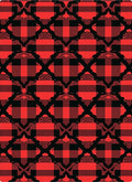 Bold Red Black Buffalo Plaid Lattice Rug