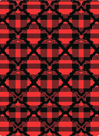Bold Red Black Buffalo Plaid Lattice Rug