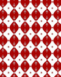 Crimson Snowflake Diamond Cluster Rug