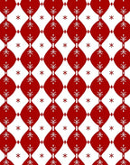 Crimson Snowflake Diamond Cluster Rug