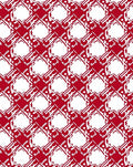 Crimson Interlocking Geometric Lattice Rug