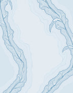 Frosty Blue Branch Organic Curves Rug