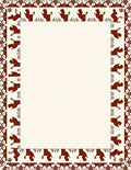Ornate Brown Animal Border Rug