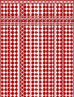 Bold Red Vertical Succession Stripes Rug
