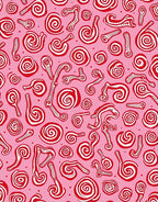 Pink Red Swirl Candy Abstract Rug