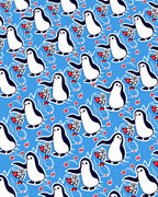 Whimsical Penguin Winter Wonderland Rug