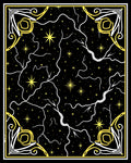 Cosmic Black Yellow Starry Meadow Rug