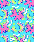 Bright Pink Organic Shape Splash Rug