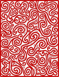 Crimson Swirls Organic Curlicues Rug