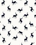 Black Reindeer Silhouette Repeat Rug